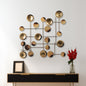 Metal, 29" Circles Metal Wall Deco, Gold