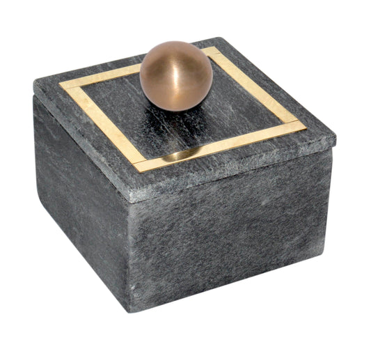 Marble, 5x5 Box - Knob, Black