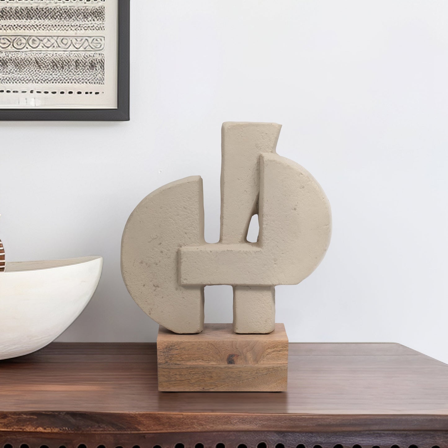 Ecomix, 13" Table Sculpture, Ivory