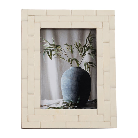 Resin, 5x7 Chain Photo Frame, Ivory