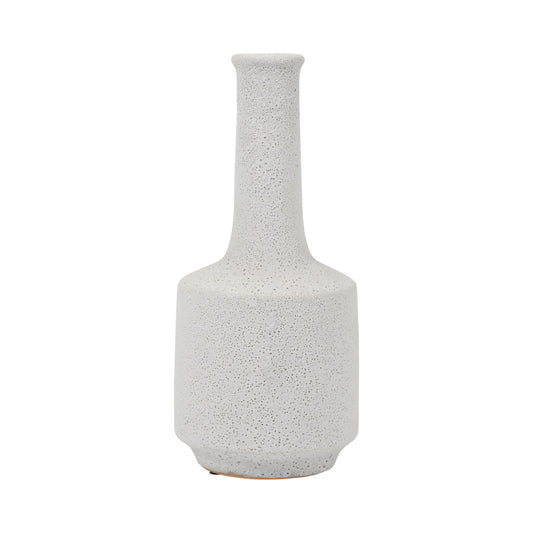 Clay, 16" Volcanic Texture Vase, White