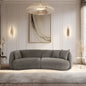 4-seat Curved Sofa, Gray 2boxes