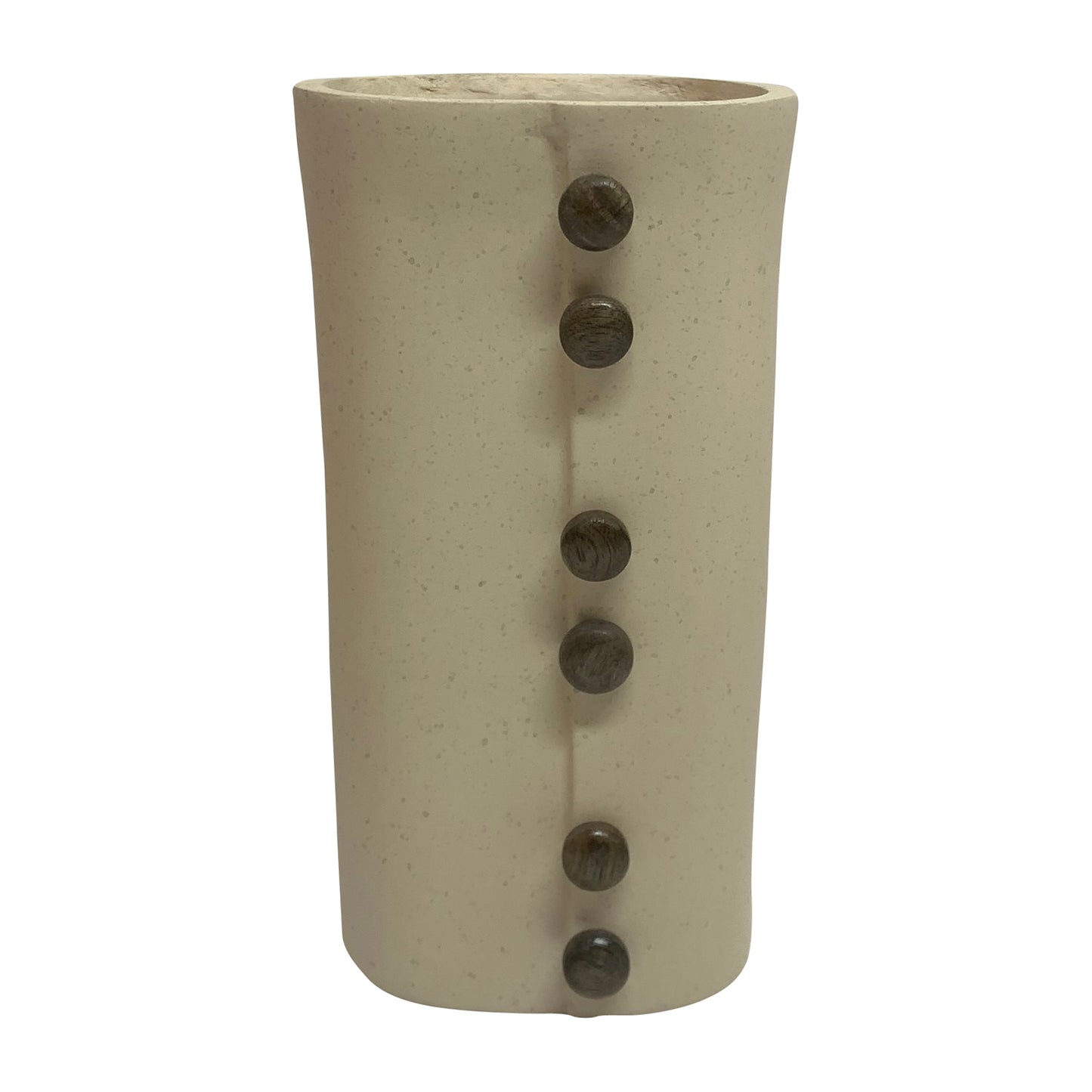 Ecomix, 12" Button Vase, Ivory