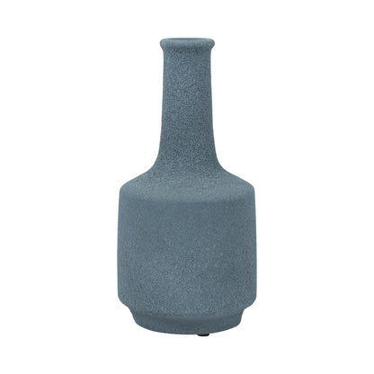 Clay, 13" Volcanic Texture Vase, Blue