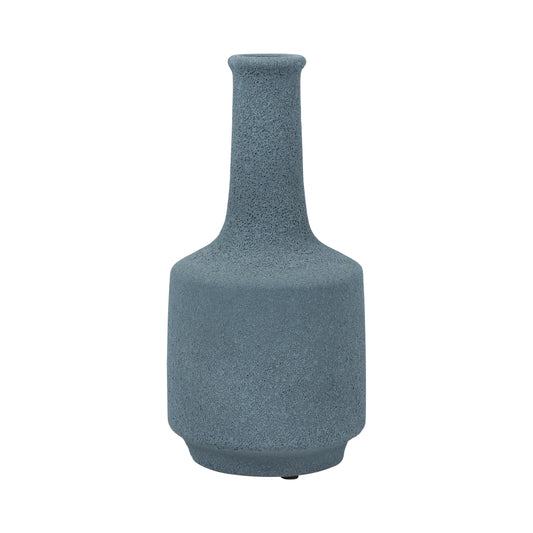 Clay, 13" Volcanic Texture Vase, Blue