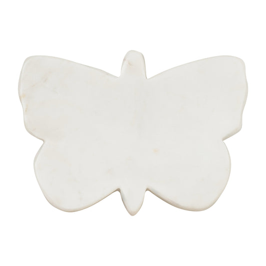 Marble, 7x5 Butterfly Trinket Tray, White