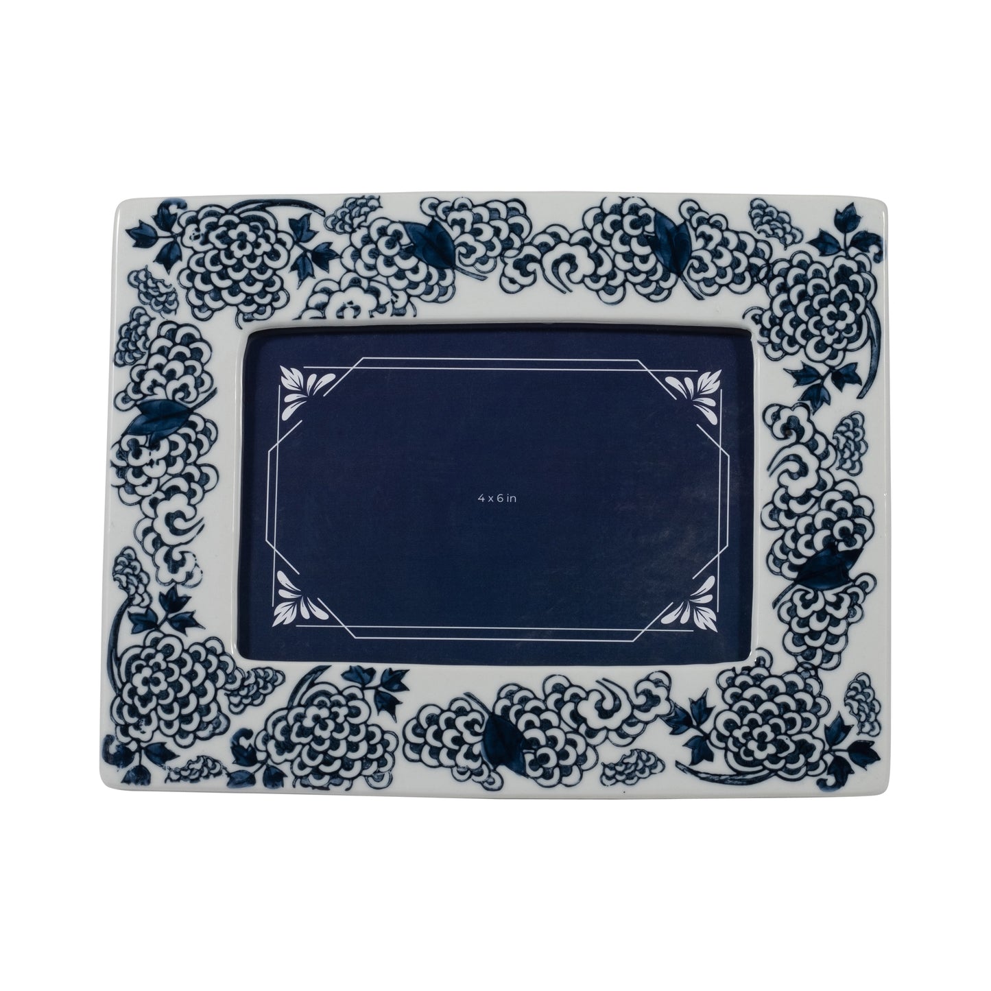 Cer, 4x6 Chinoiserie Photo Frame, Blue/white