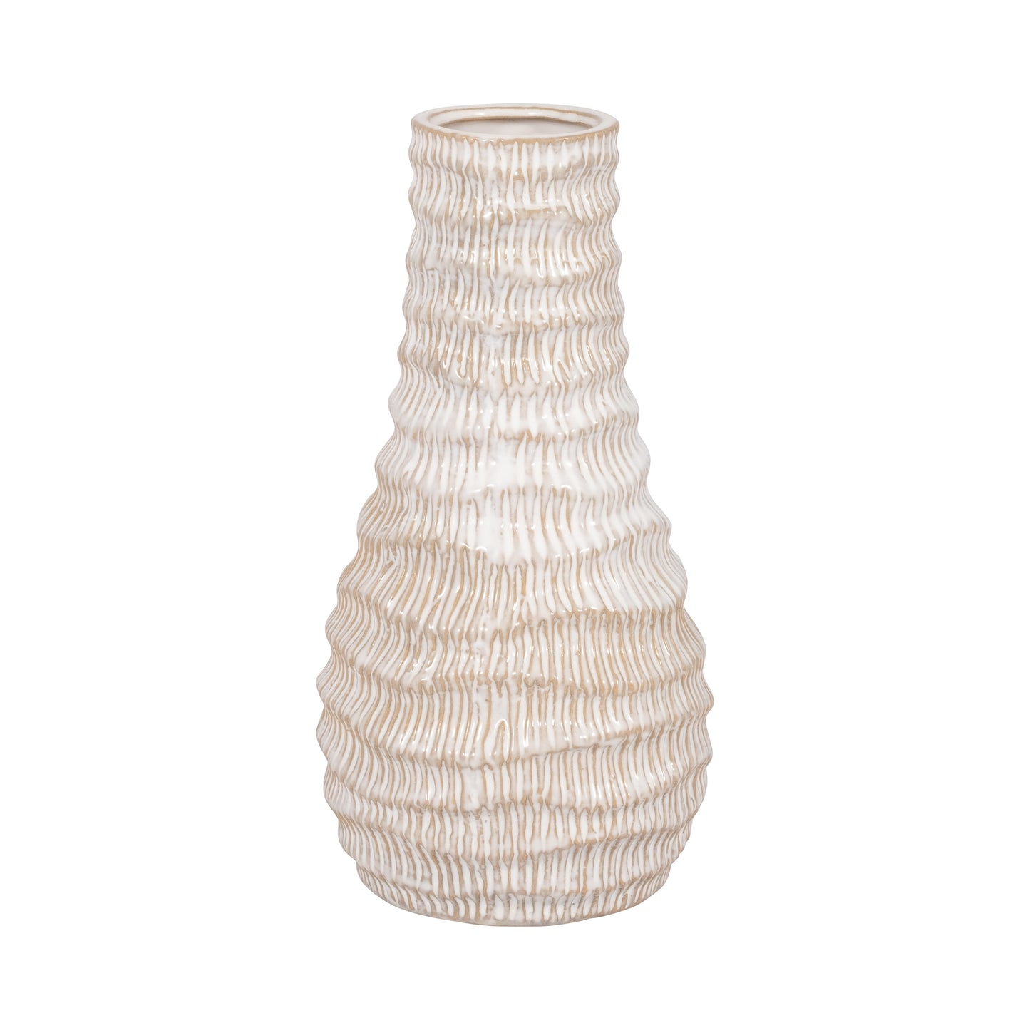 Porcelain, 9" Coastal Vase, Ivory