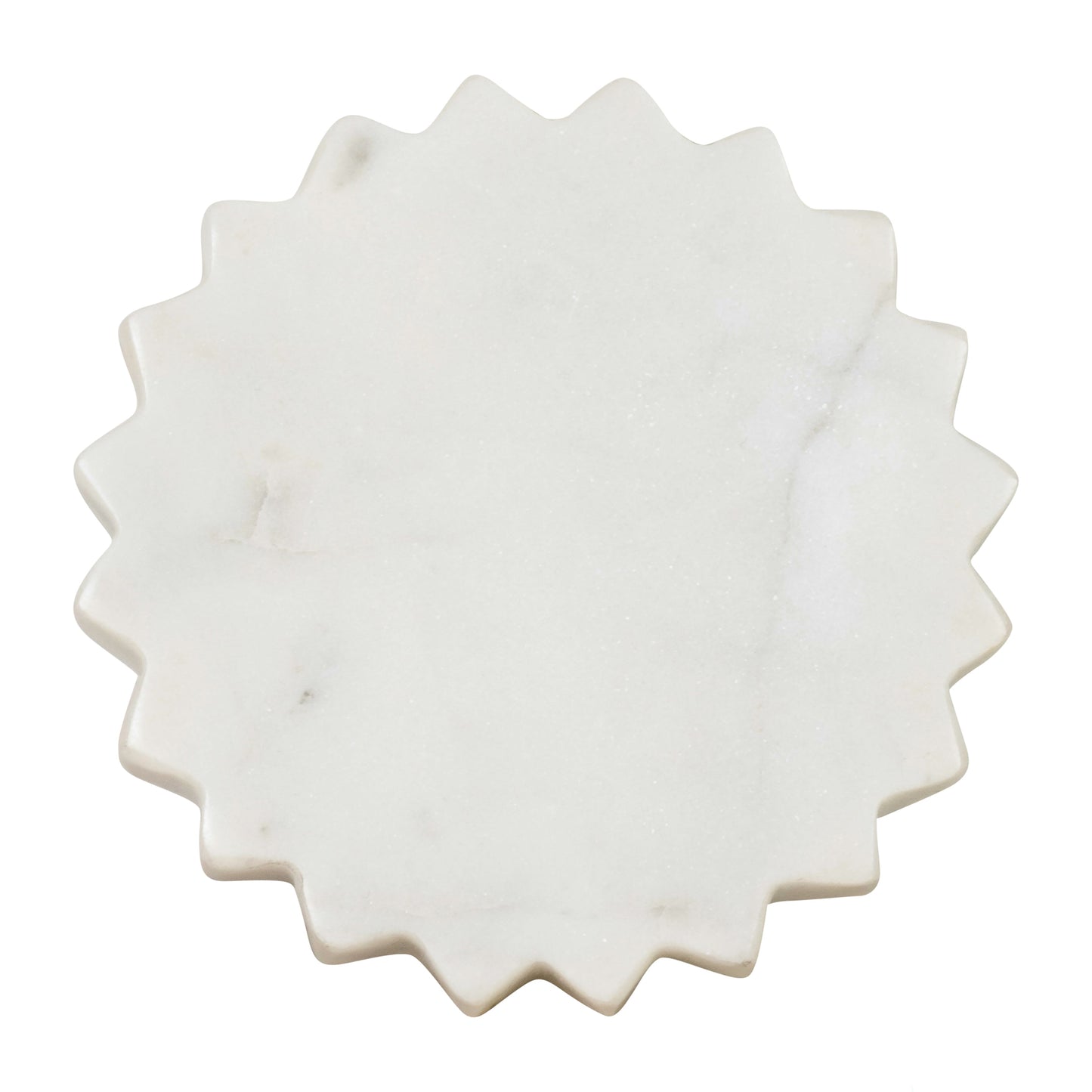 Marble, 5x5 Flower Trinket Tray, White