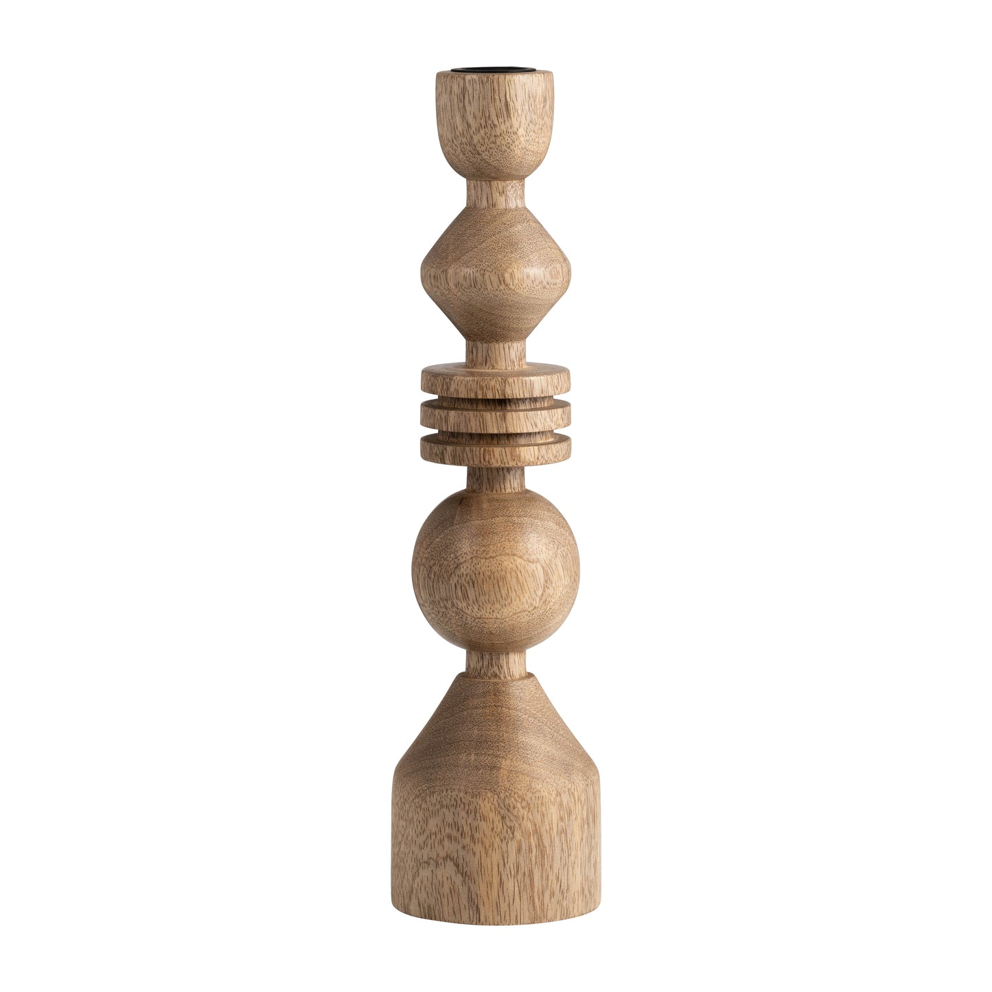 Wood, 12" Stacking Shapes Taper Candleholder, Natu