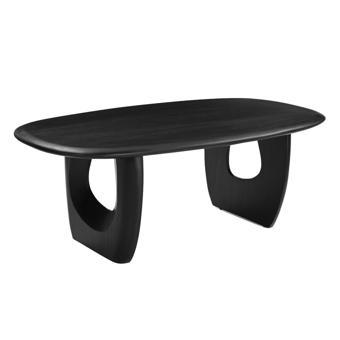 Wood, 51" Modern Mid-century Coffee Table, Blk, Kd