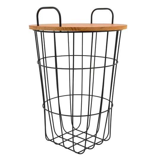 Metal 22"h Storage Basket, Brown