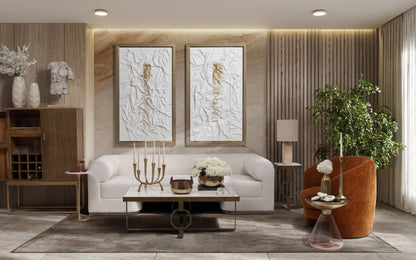 Travertine, 24" Pillar Table Lamp, Natural