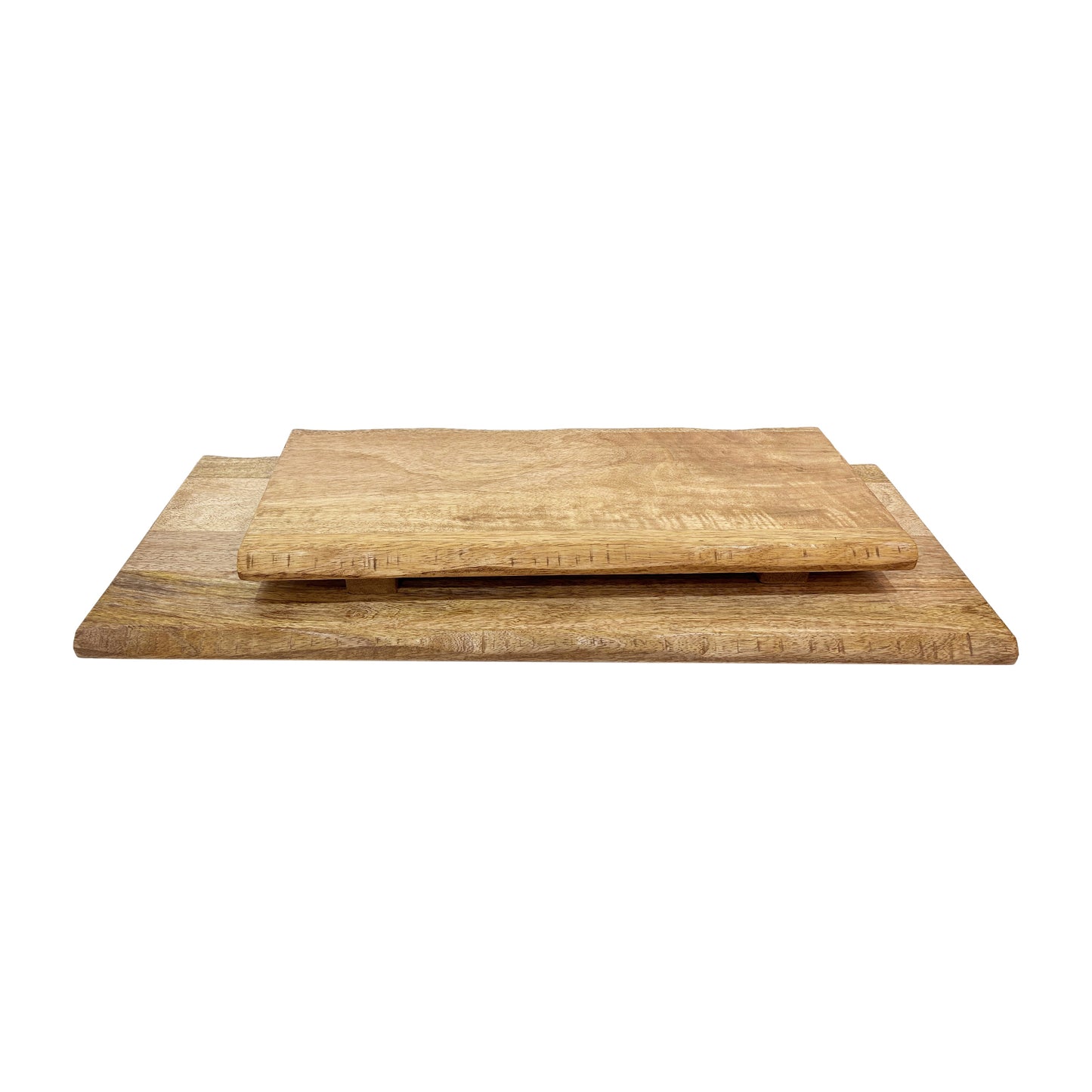 Mango Wood, S/2 18/24" Footed Trays, Natural