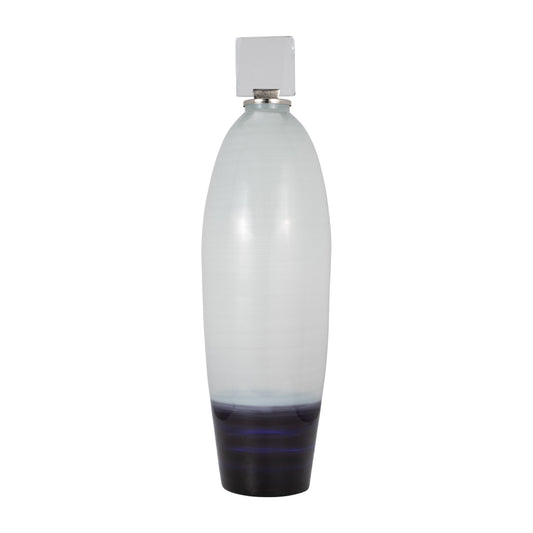 Glass, 38" Vase Acrylic Detail, 2-tone White