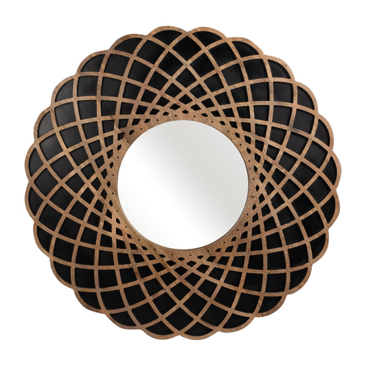 Wood, 48" Kaleidoscope Mirror, Black