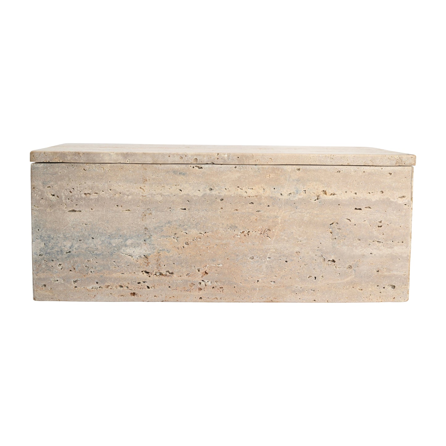 Travertine, 13x8 Decorative Box, Tan