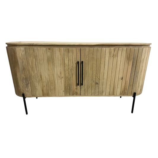60x30 Ribbed Cabinet, Natural