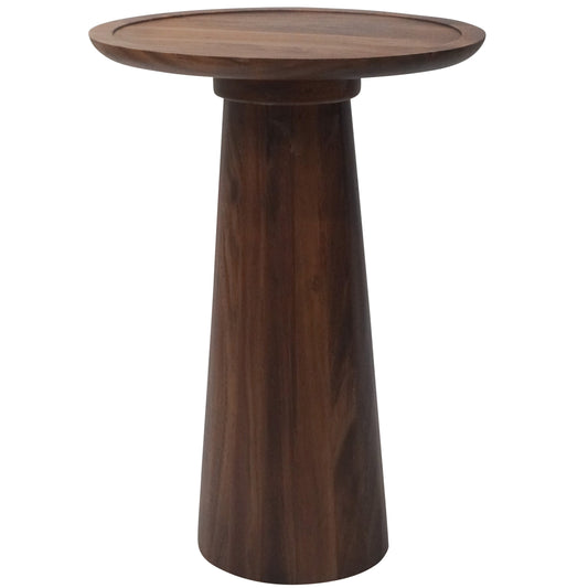 Wood,16"dx23"h Pillar Shaped Side Tble,lt Brown Kd