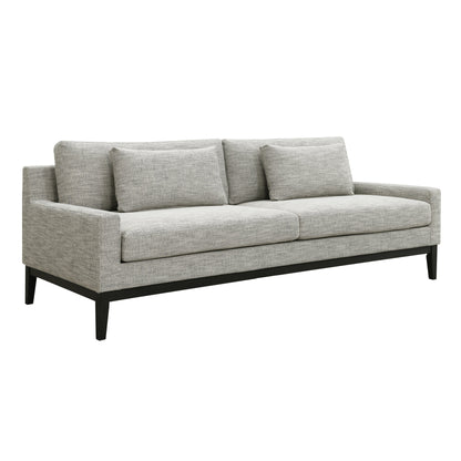 Wood, 3-seater  Bolstered Sofa, Tan/black Kd