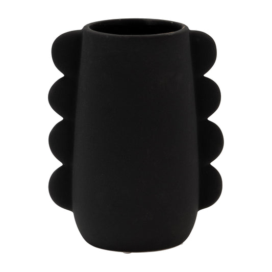 Dol, 7" Eared Vase, Black