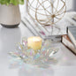 Rainbow Crystal Lotus Votive Holder 6"