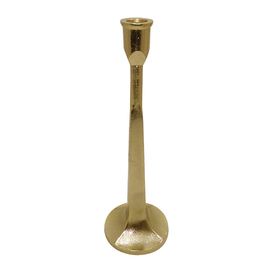 Metal, 12" Squared Off Taper Candleholder, Gold