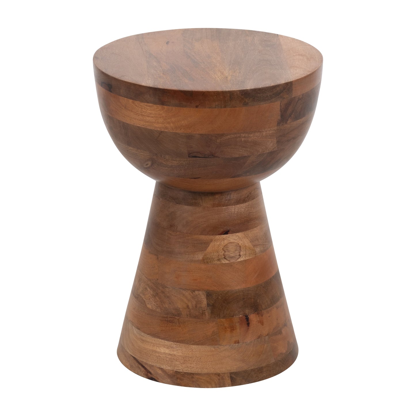 18" Polished Mango Wood Accent Table