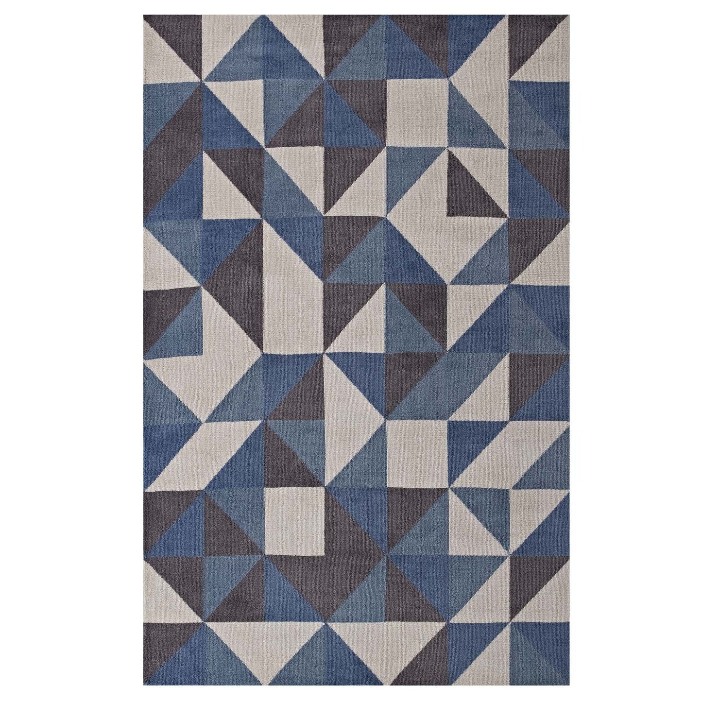 Kahula Geometric Triangle Mosaic 8x10 Area Rug