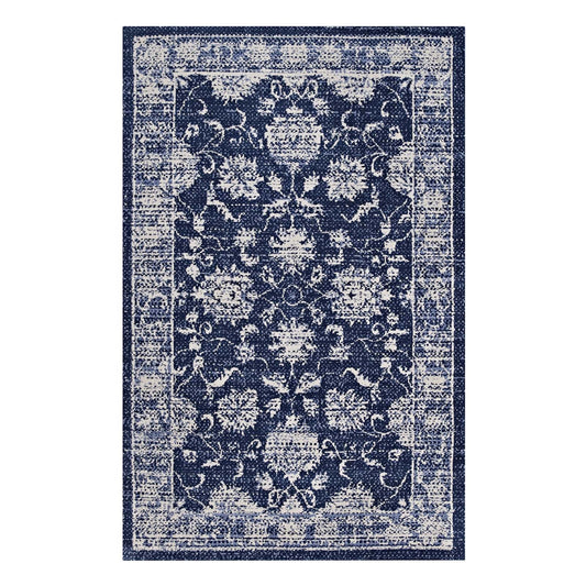 Kazia Distressed Floral Lattice 8x10 Area Rug