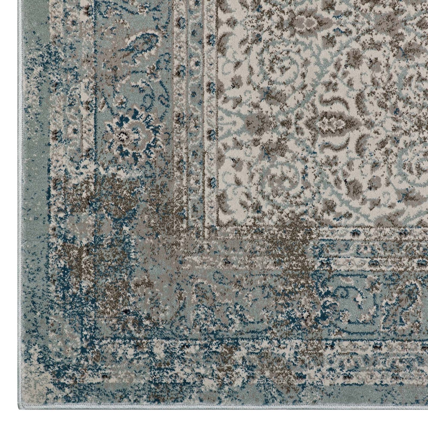 Dilys Distressed Vintage Floral Lattice 8x10 Area Rug