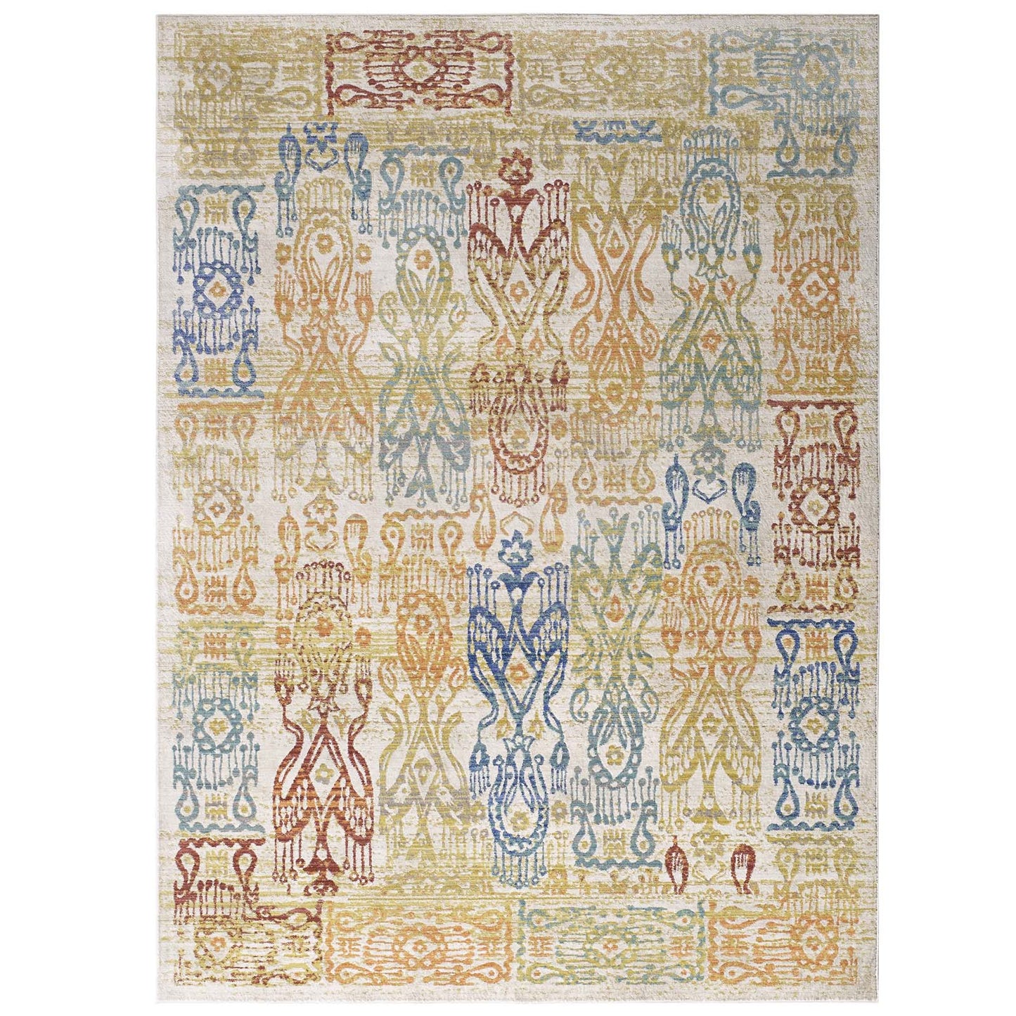 Solimar Distressed Southwestern Aztec 4x6 Area Rug