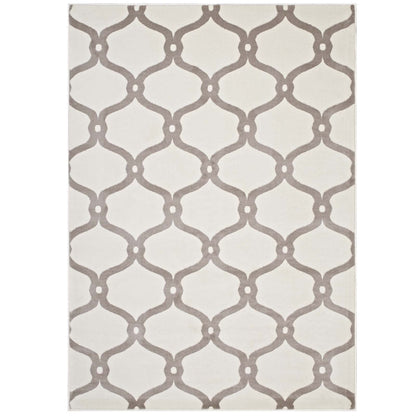 Beltara Chain Link Transitional Trellis 5x8 Area Rug