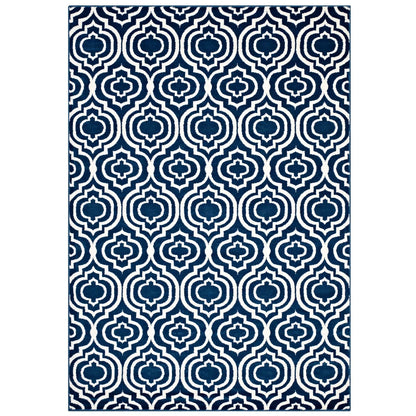 Frame Transitional Moroccan Trellis 5x8 Area Rug