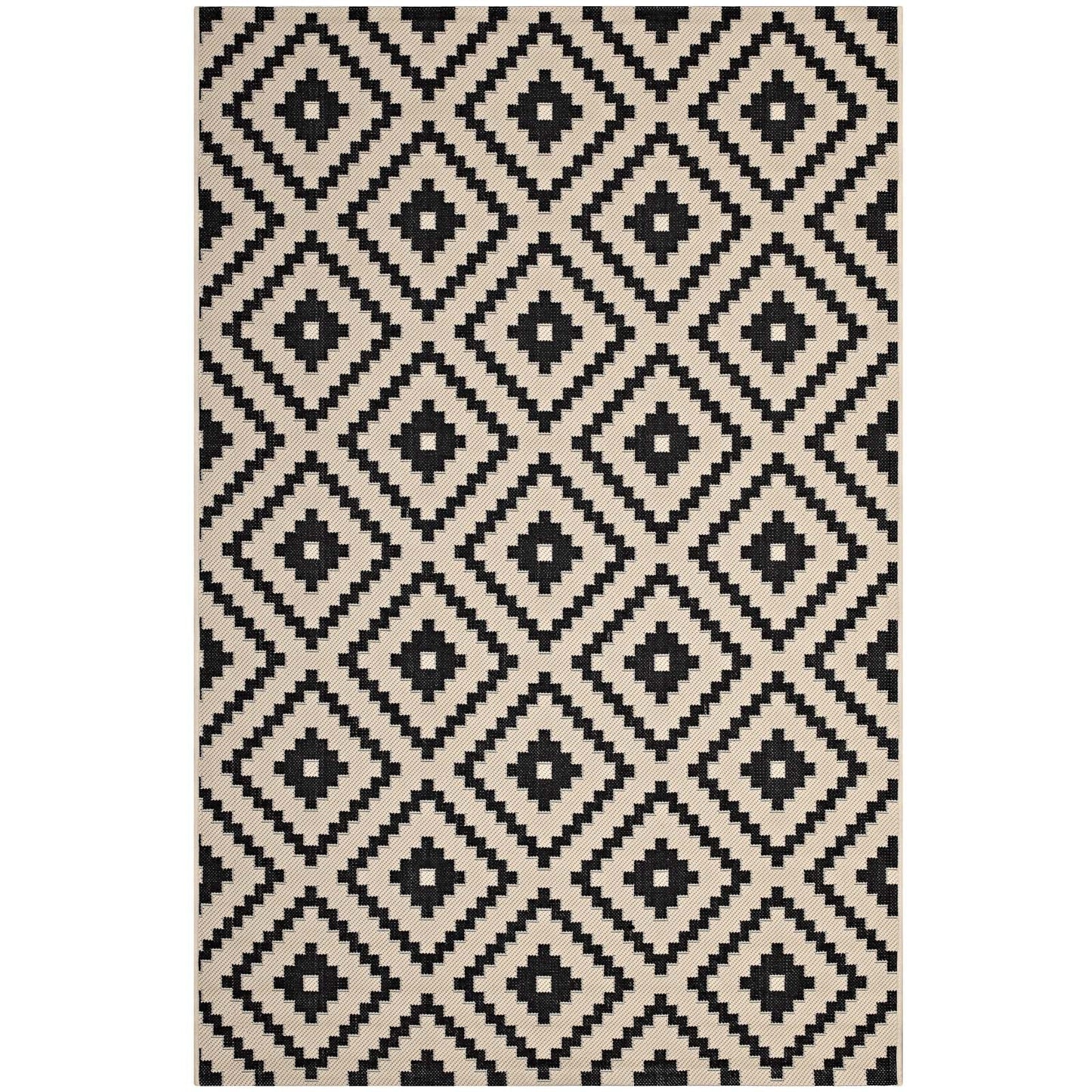 Perplex  Geometric Diamond Trellis 5x8 Indoor and Outdoor Area Rug