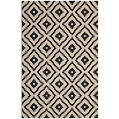 Perplex  Geometric Diamond Trellis 5x8 Indoor and Outdoor Area Rug