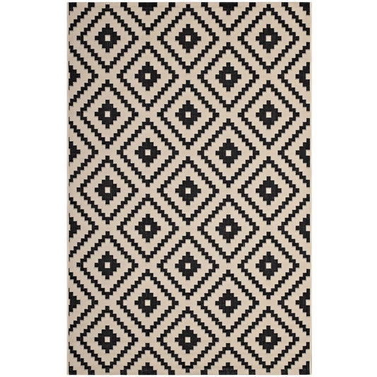 Perplex  Geometric Diamond Trellis 5x8 Indoor and Outdoor Area Rug