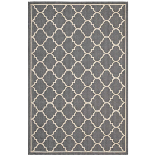 Avena Moroccan Quatrefoil Trellis 4x6 Indoor and Outdoor Area Rug