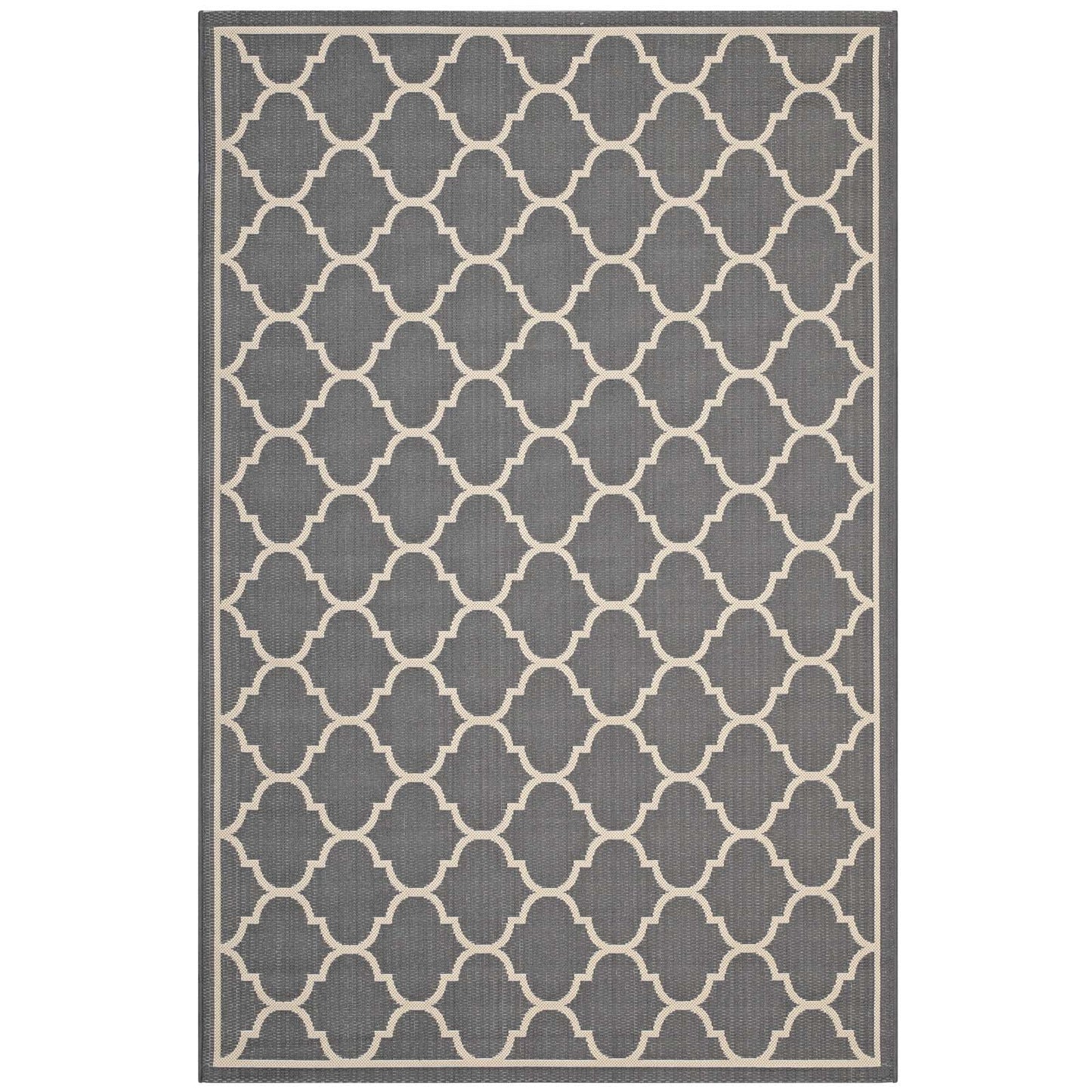 Avena Moroccan Quatrefoil Trellis 5x8 Indoor and Outdoor Area Rug