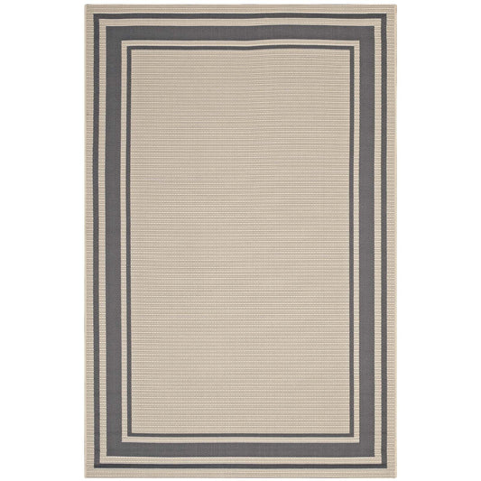 Rim Solid Border 5x8 Indoor and Outdoor Area Rug