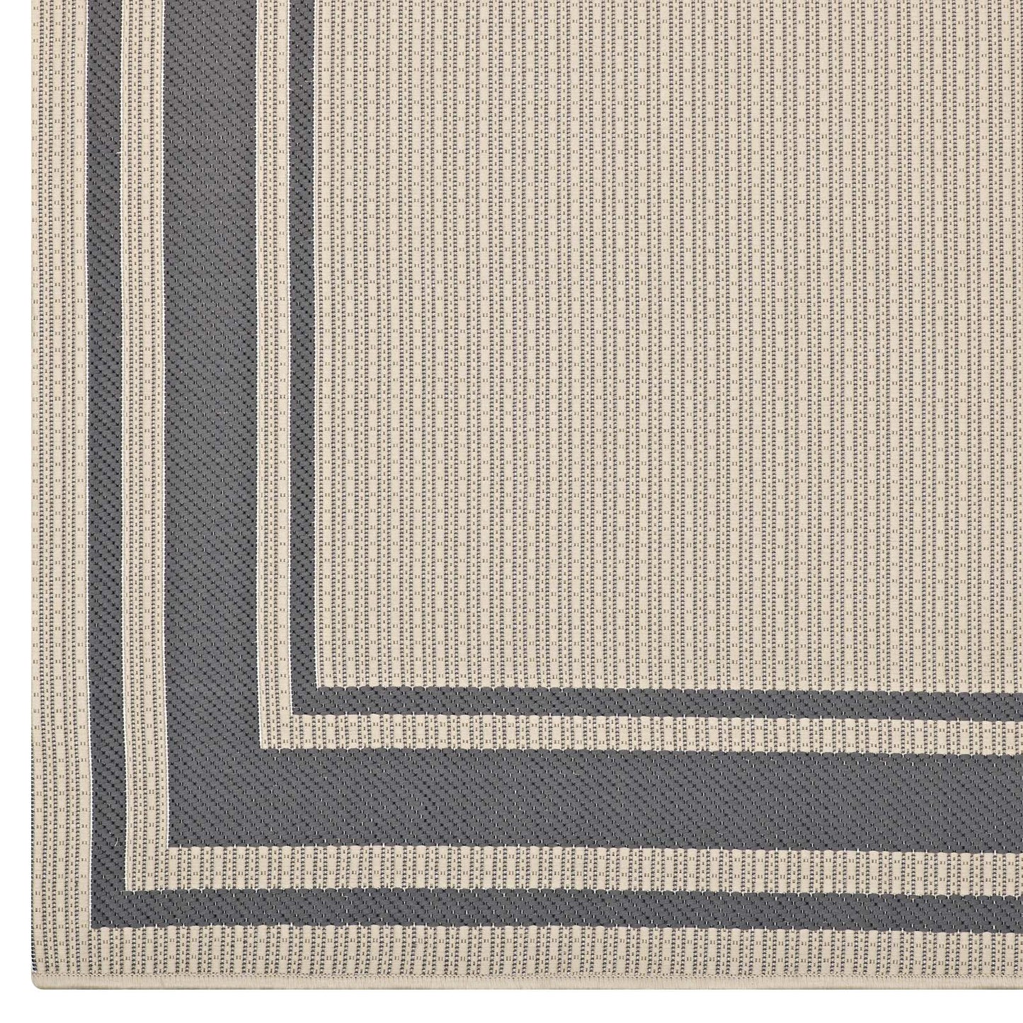 Rim Solid Border 5x8 Indoor and Outdoor Area Rug