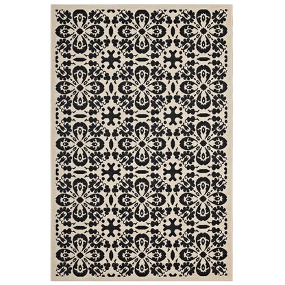 Ariana Vintage Floral Trellis 9x12 Indoor and Outdoor Area Rug