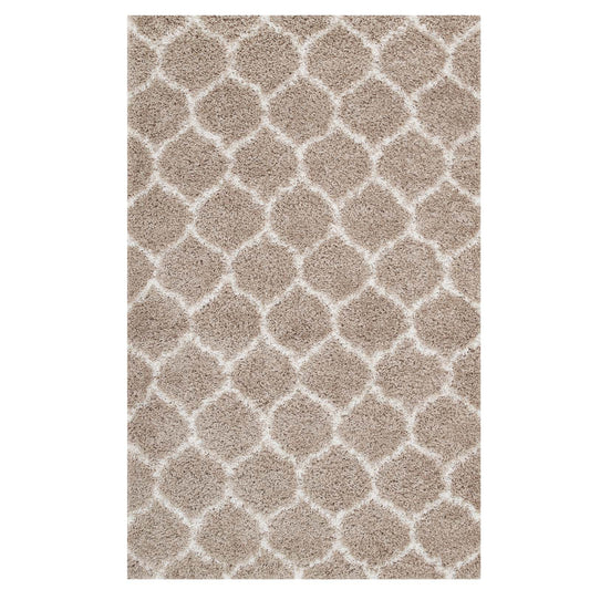 Solvea Moroccan Trellis 5x8 Shag Area Rug