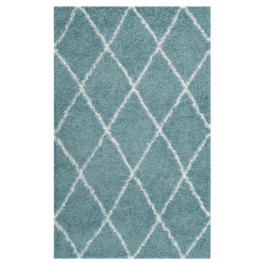 Toryn Diamond Lattice 8x10 Shag Area Rug