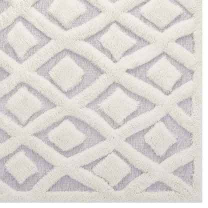 Whimsical Morsel Abstract Diamond Lattice 5x8 Shag Area Rug