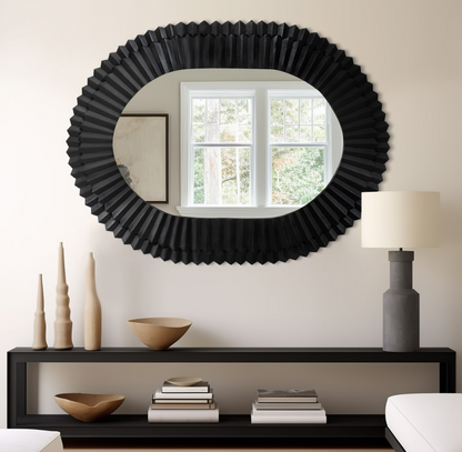 48x36" Tribeca Carved Wood Wall Mirror