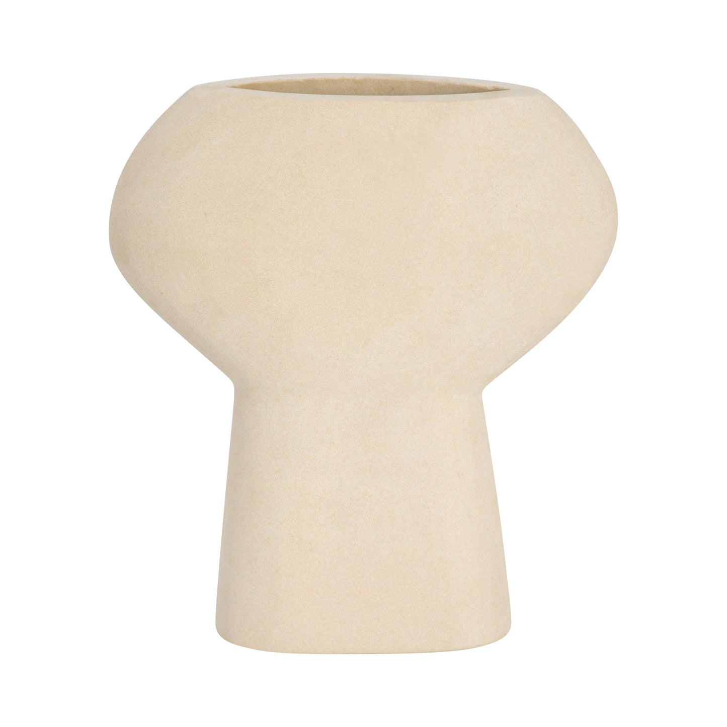 Stone, 11" Bulbous Vase, Natural