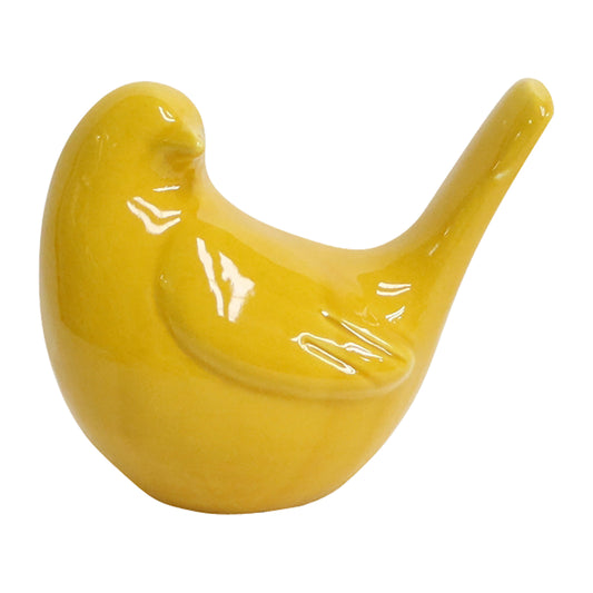 Cer, 5" Side View Bird, Mustard