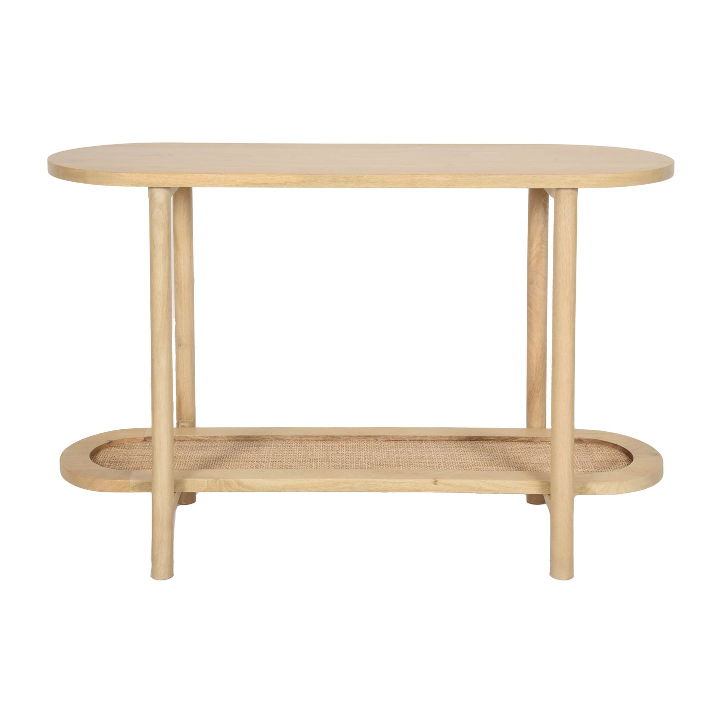 Wood/rattan, 45"l Console, Natural Kd