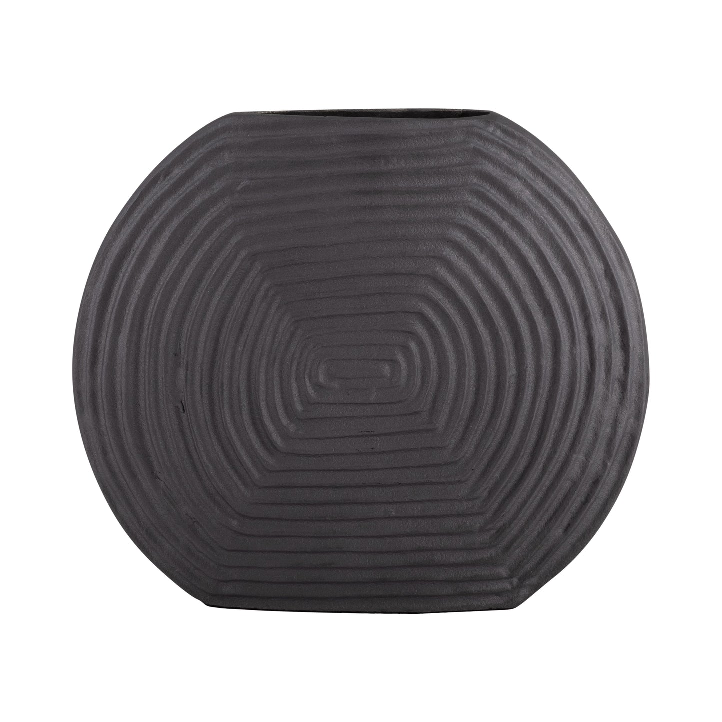 Metal,10"h,swirl Pattern Vase,grey